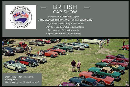 2021 British Car Gathering The Villages At Brunswick Forest Leland November 6 2021 Allevents In Leland 2022 Events Calendar