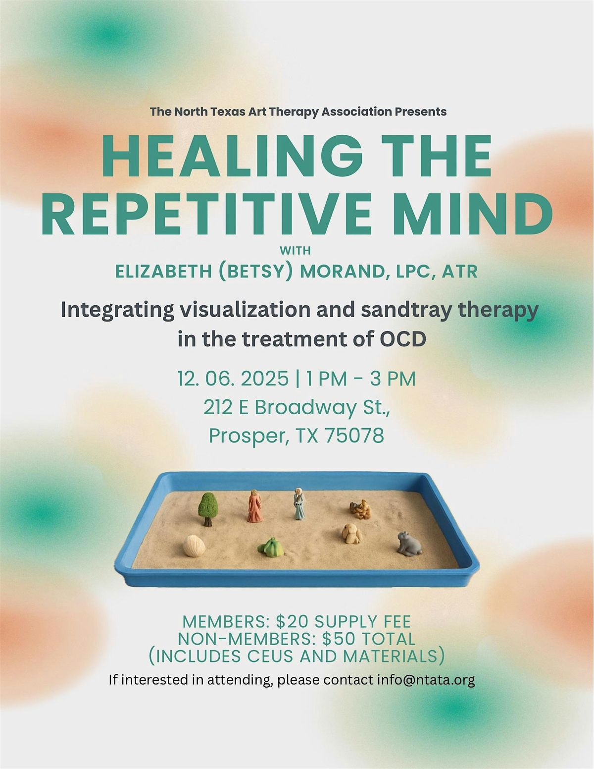 Healing the Repetitive Mind: Visualization and Sandtray for OCD Treatment, 6 December | Event in Prosper | AllEvents