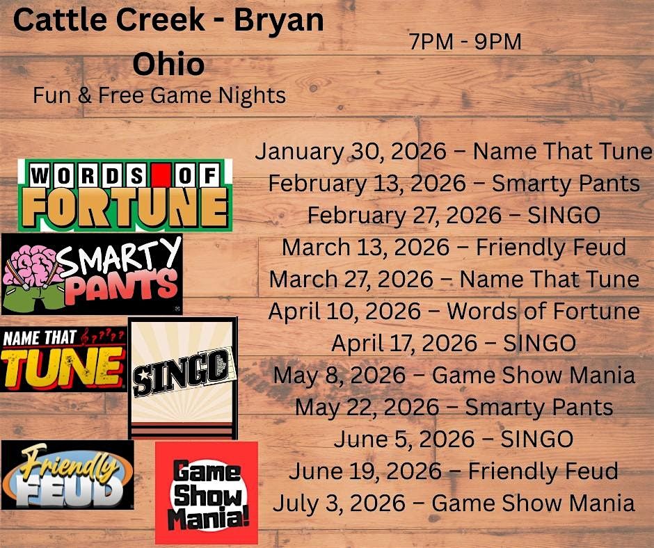 Game Show Night at Cattle Creek