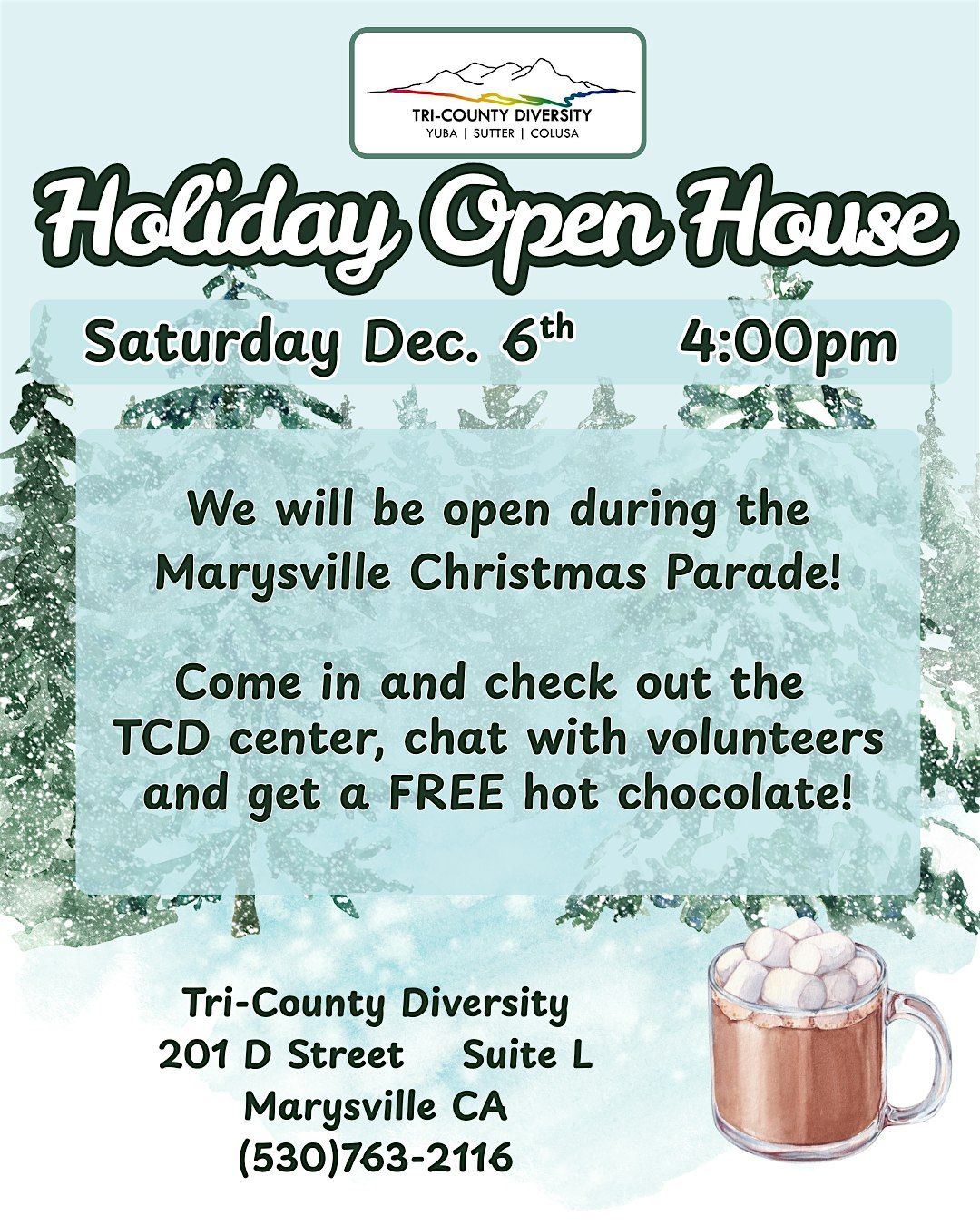 TCD Holiday Open House, 6 December | Event in Marysville | AllEvents
