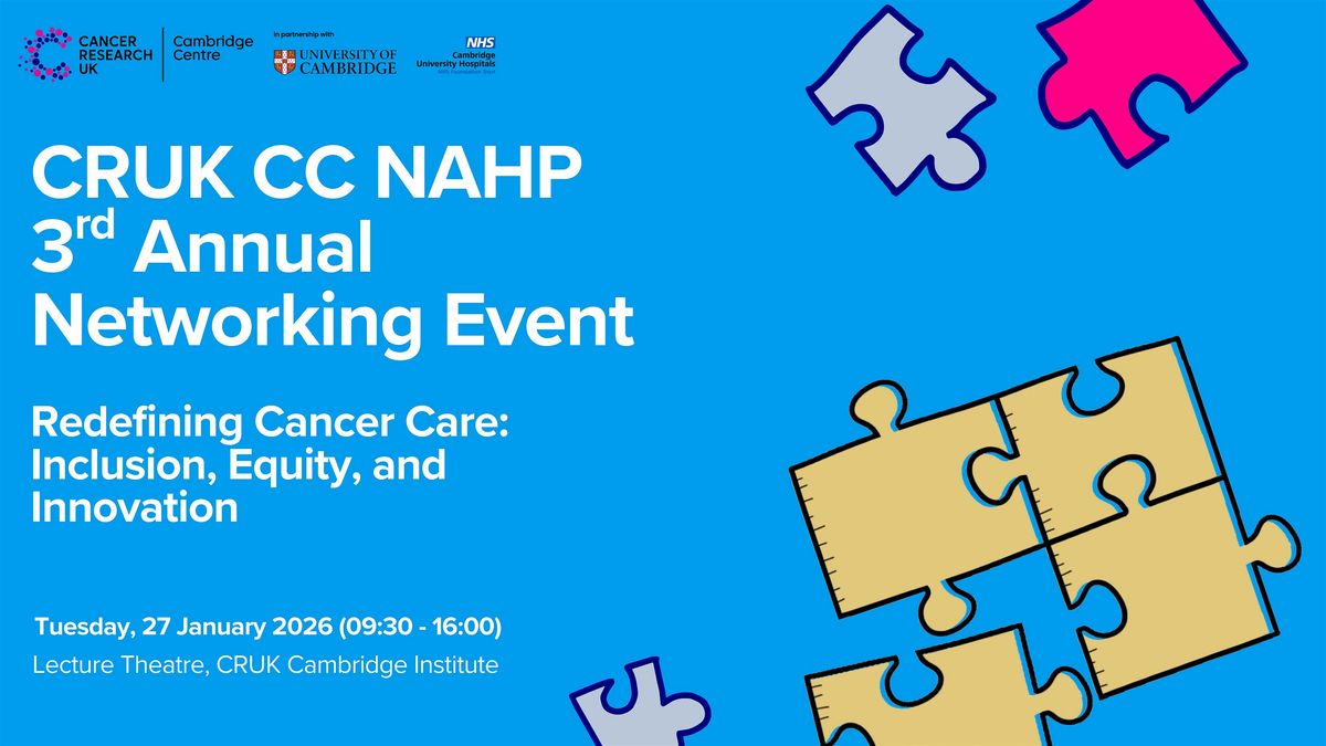 CRUK CC Nursing and Allied Health Professionals (NAHP) Network Day, 27 January | Event in Cambridge | AllEvents