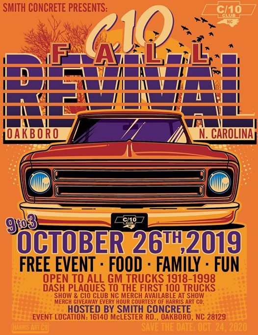 C10 Club Nc Fall Revival Truck Show At Oakboro North