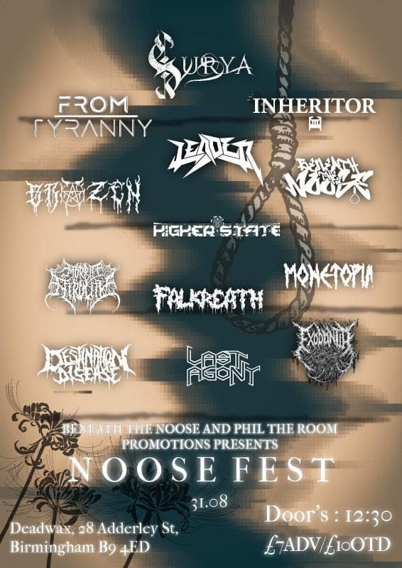 NOOSE FEST, 31 August | Event in Birmingham | AllEvents