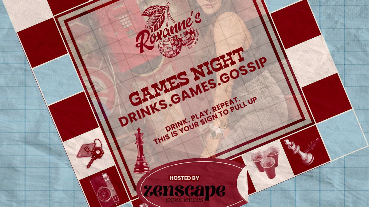 Thursday Game night at Roxanne's Bar and All Day Diner