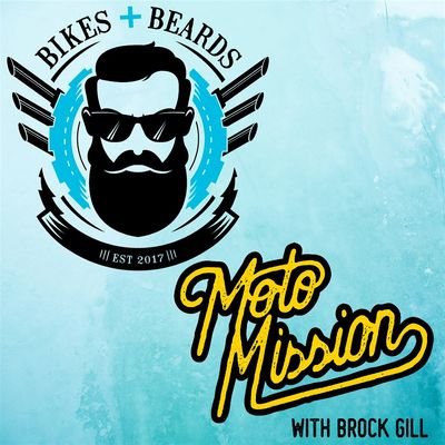 Bikes + Beards and Moto Mission logo