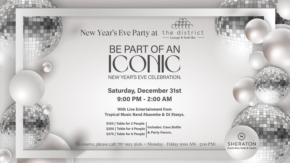 ICONIC 2023 New Years Eve Celebration, Sheraton Puerto Rico, San Juan