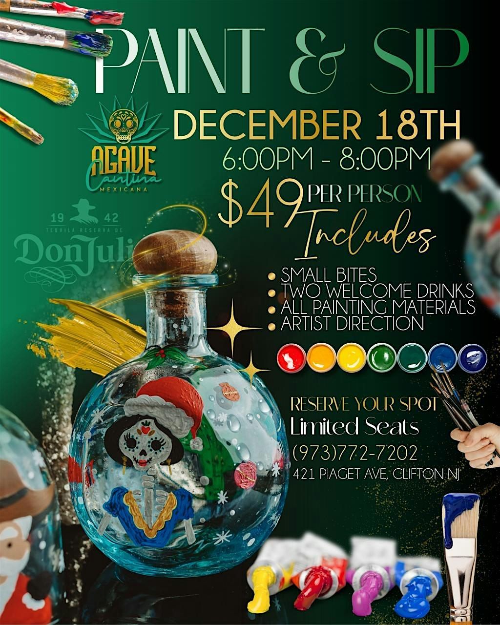 Agave Cantina - Sip & Paint, 18 December | Event in Clifton | AllEvents