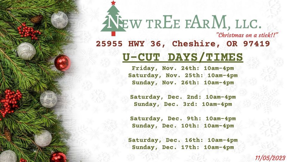 Ucut Christmas trees ? , New Tree Farm LLC, Cheshire, December 9 to