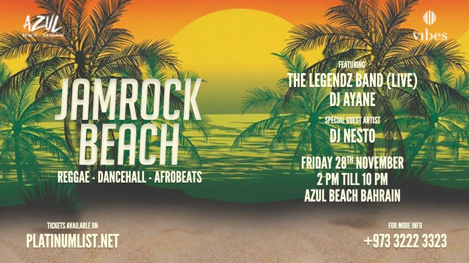 Jamrock Beach at Azul Beach, Bahrain, 28 November | Event in Muharraq | AllEvents