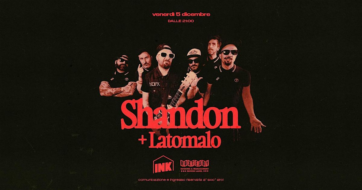 SHANDON @ Ink Club, 5 December | Event in Bergamo | AllEvents