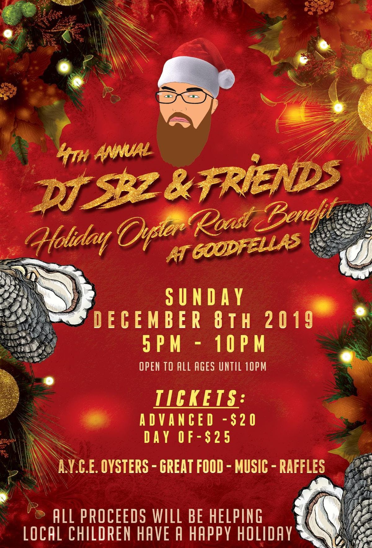 4th Annual Dj Sbz Friends Holiday Oyster Roast