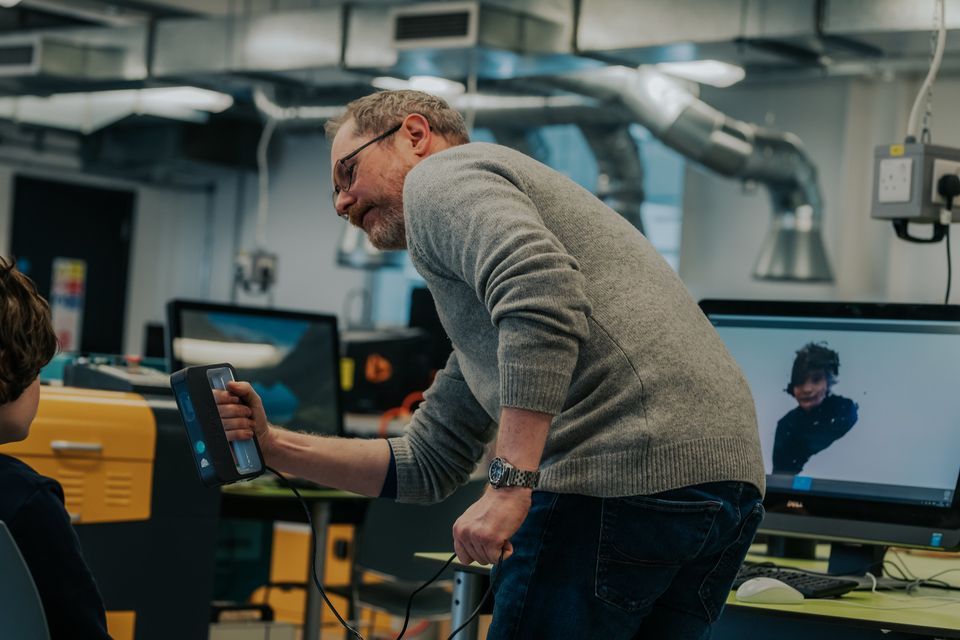 Arts University Plymouth 3D Portrait Activity, Drake Circus Shopping Centre, Plymouth, November