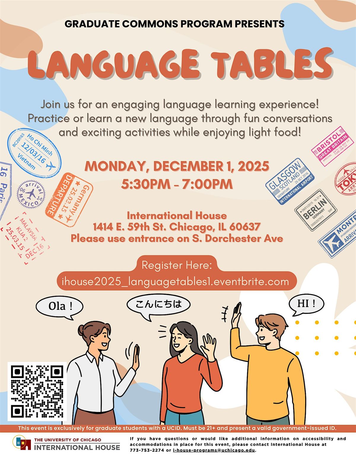 Language Tables, 1 December | Event in Chicago | AllEvents