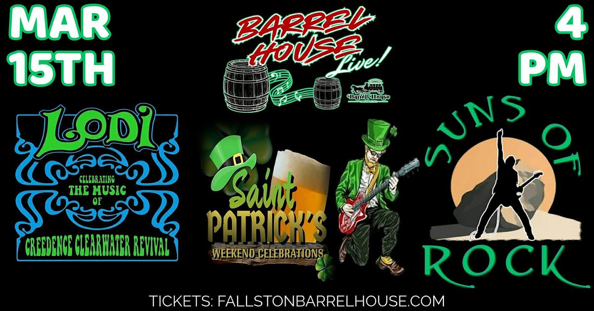 Lodi (CCR Tribute) with Suns of Rock at Barrel House Live!, 15 March | Event in Fallston | AllEvents