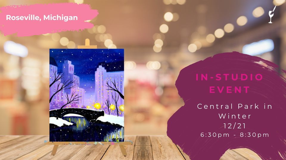 Central Park in Winter, Painting with a Twist (Roseville, MI), December