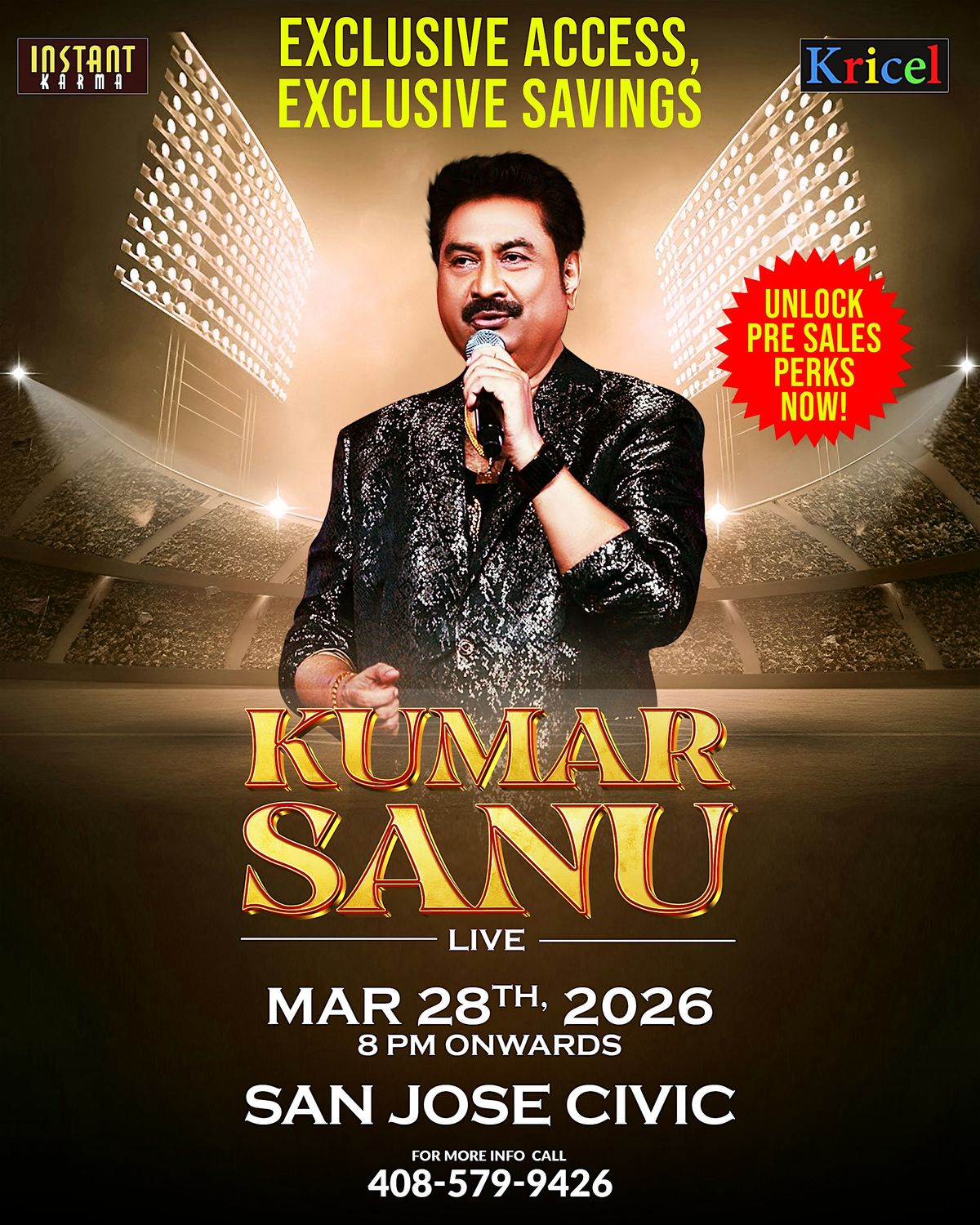 Kumar Sanu Live  in the Bay Area 2026, 28 March | Event in San Jose | AllEvents
