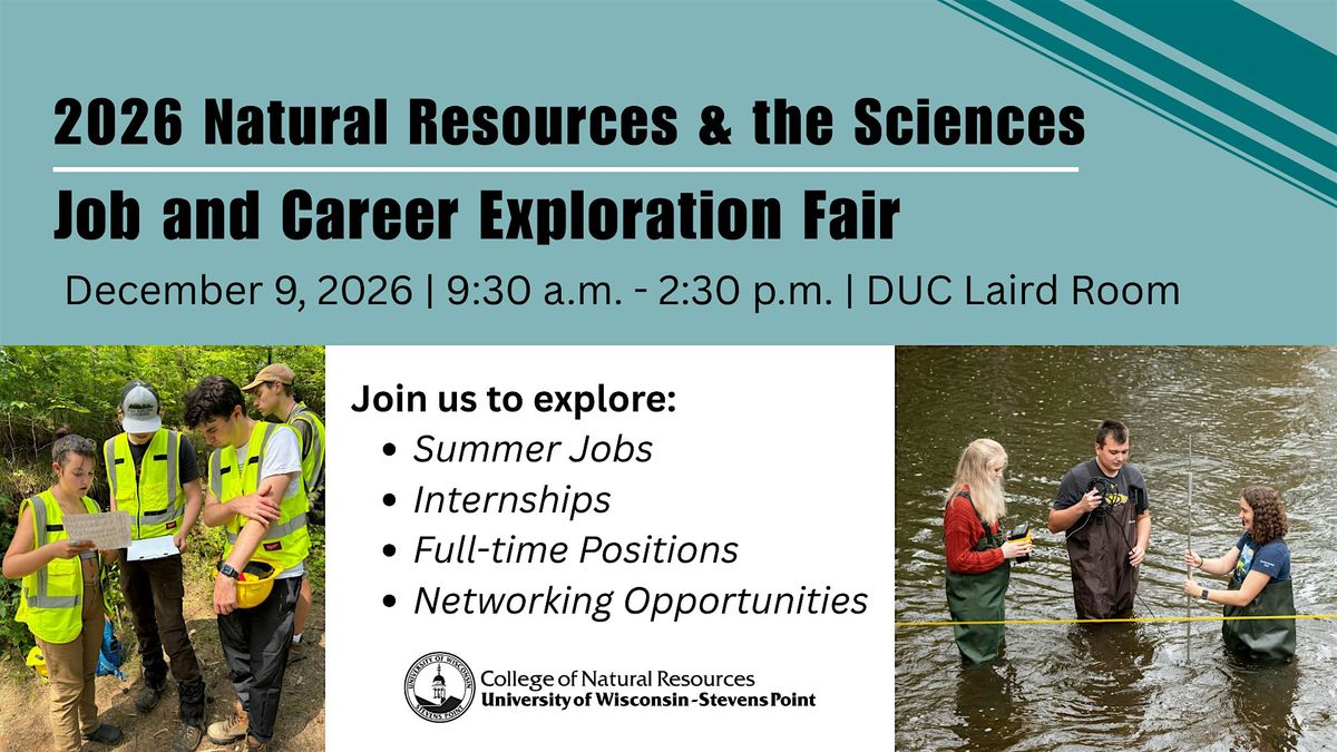 Natural Resources and the Sciences: Job and Career Exploration Fair ...