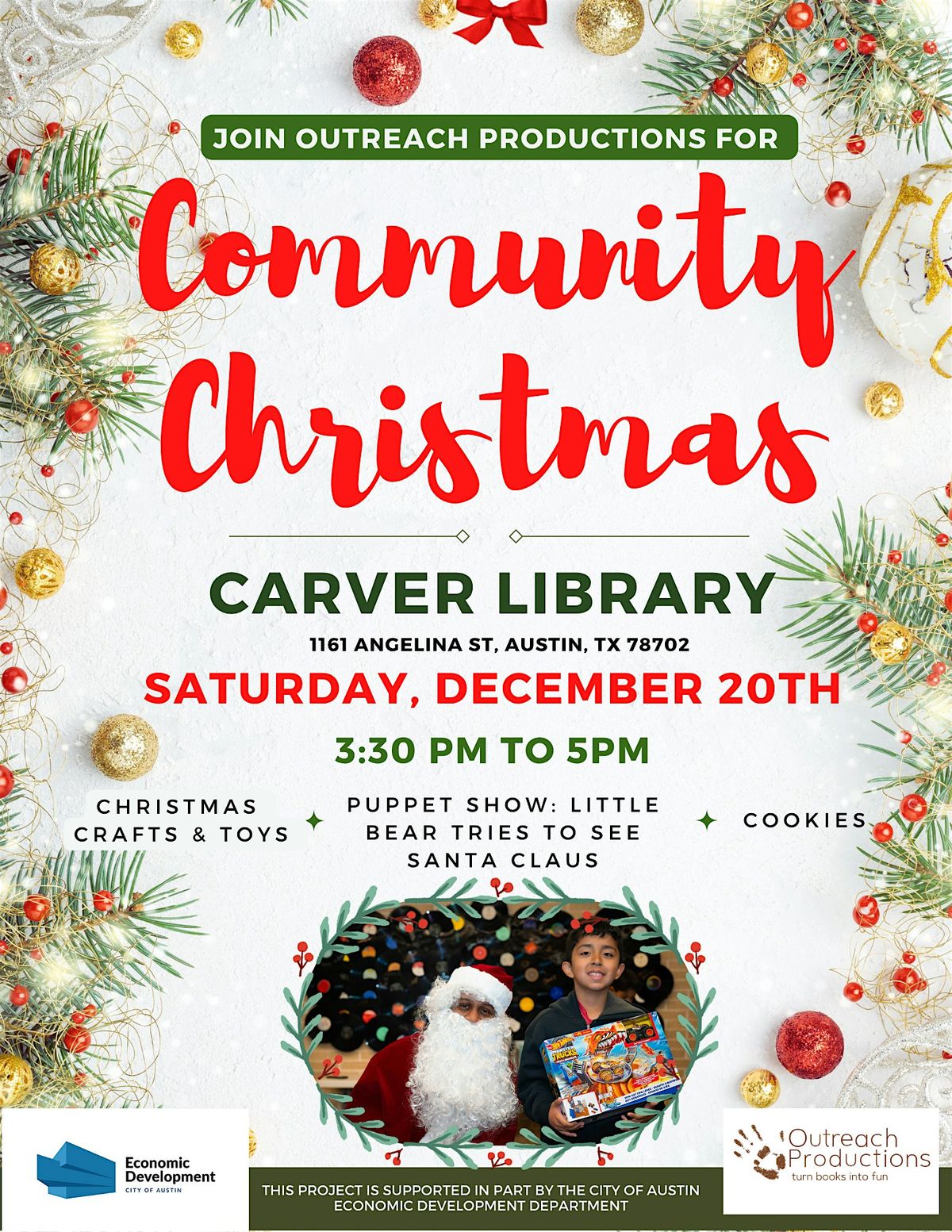Community Christmas at the Carver Library, 20 December | Event in Austin | AllEvents