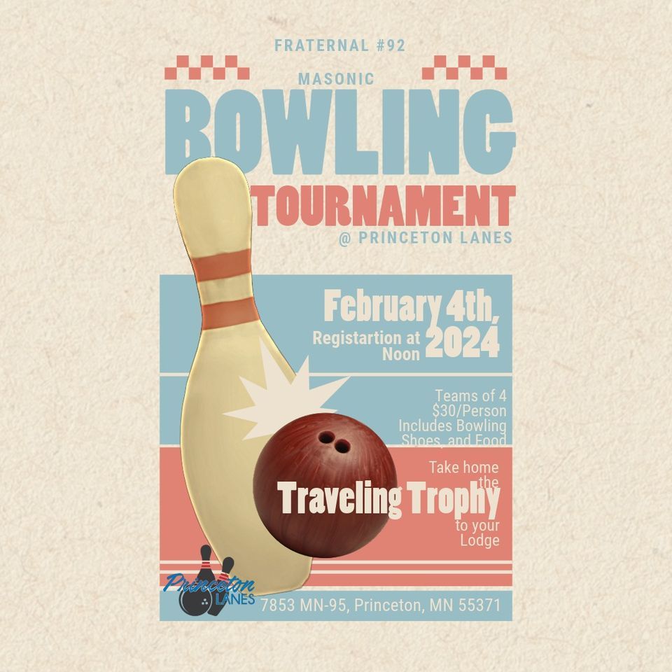 Masonic Bowling Tournament, Princeton Lanes, February 4 2024 AllEvents.in