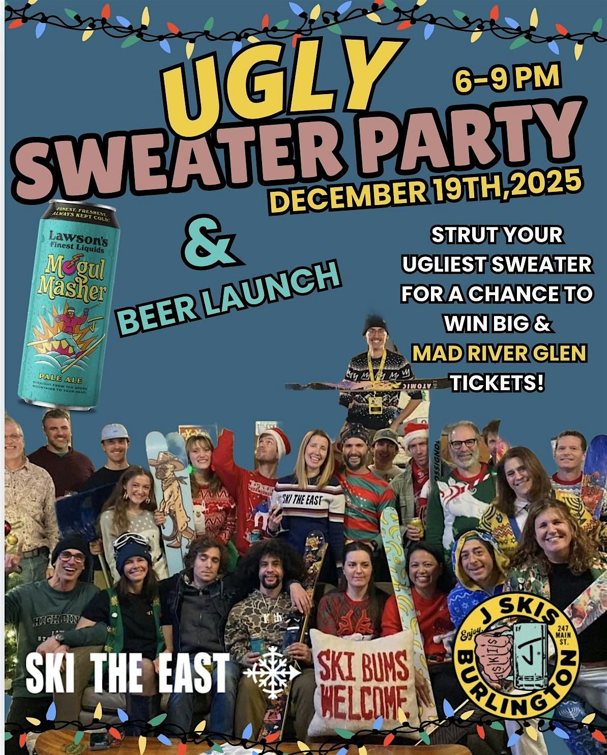 UGLY sweater party & MOGUL MASHER LAUNCH, 19 December | Event in Burlington | AllEvents