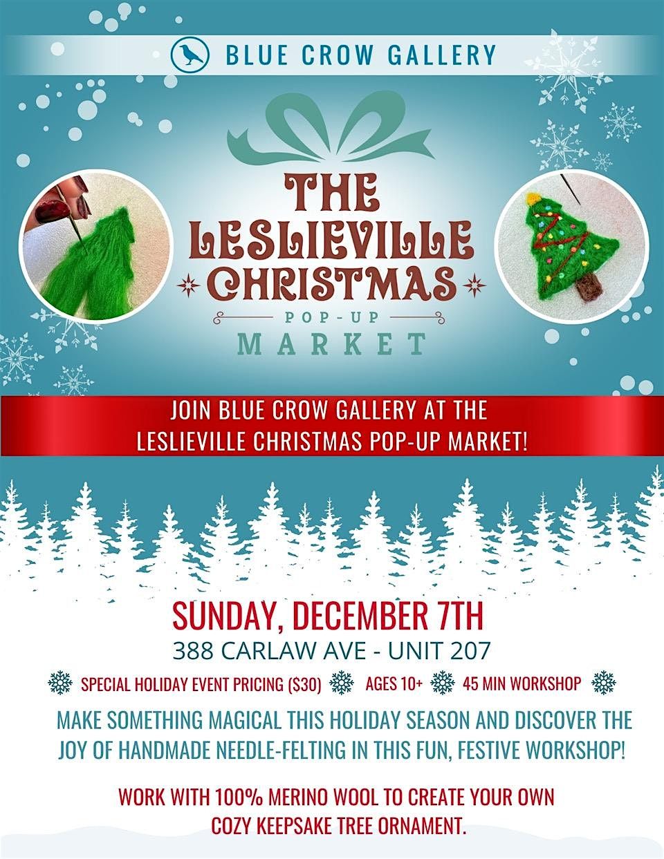 Needle Felting Ornament Making! by Blue Crow Gallery, 7 December | Event in Toronto | AllEvents
