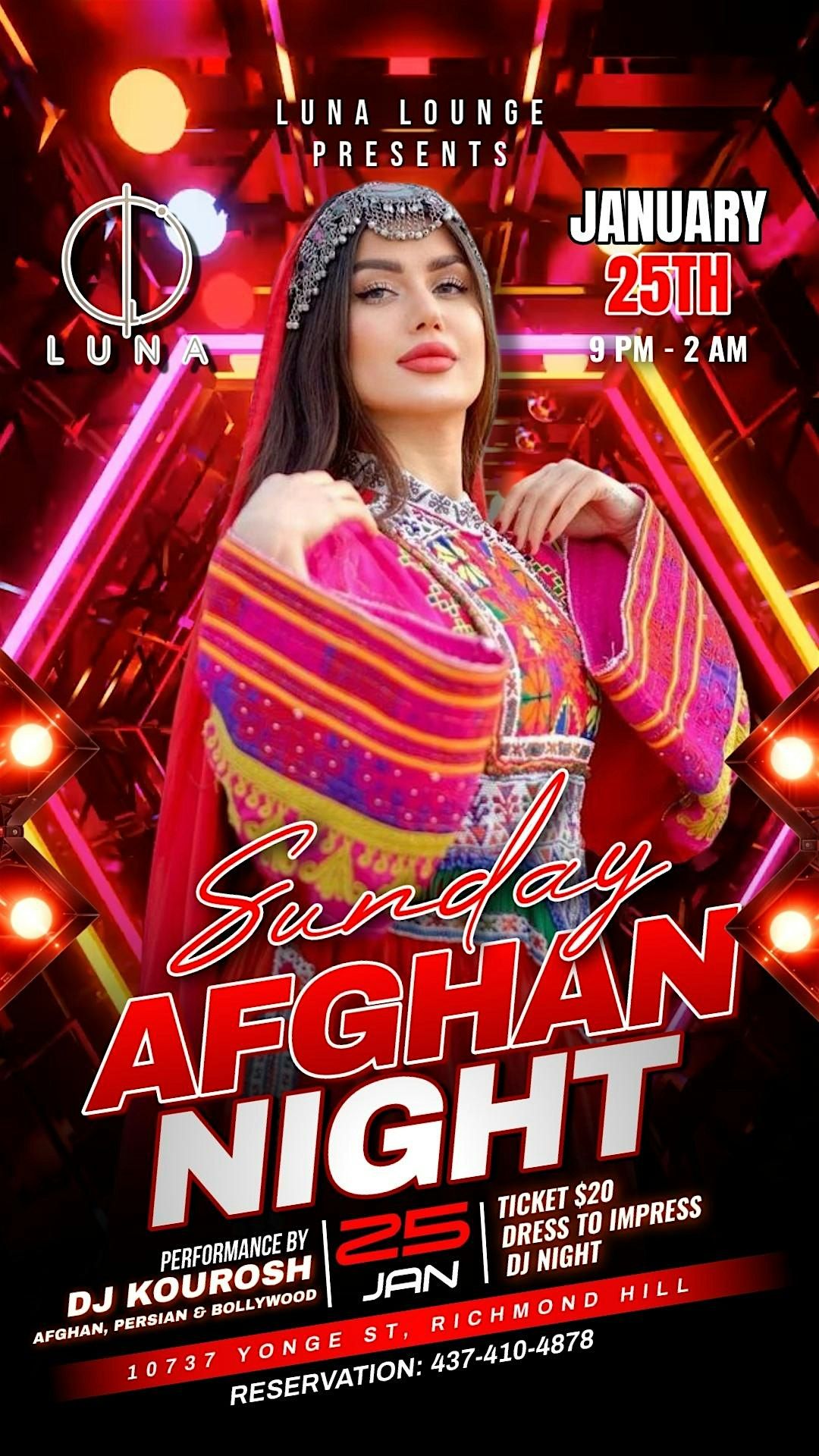 Afghan Party Night Luna Lounge