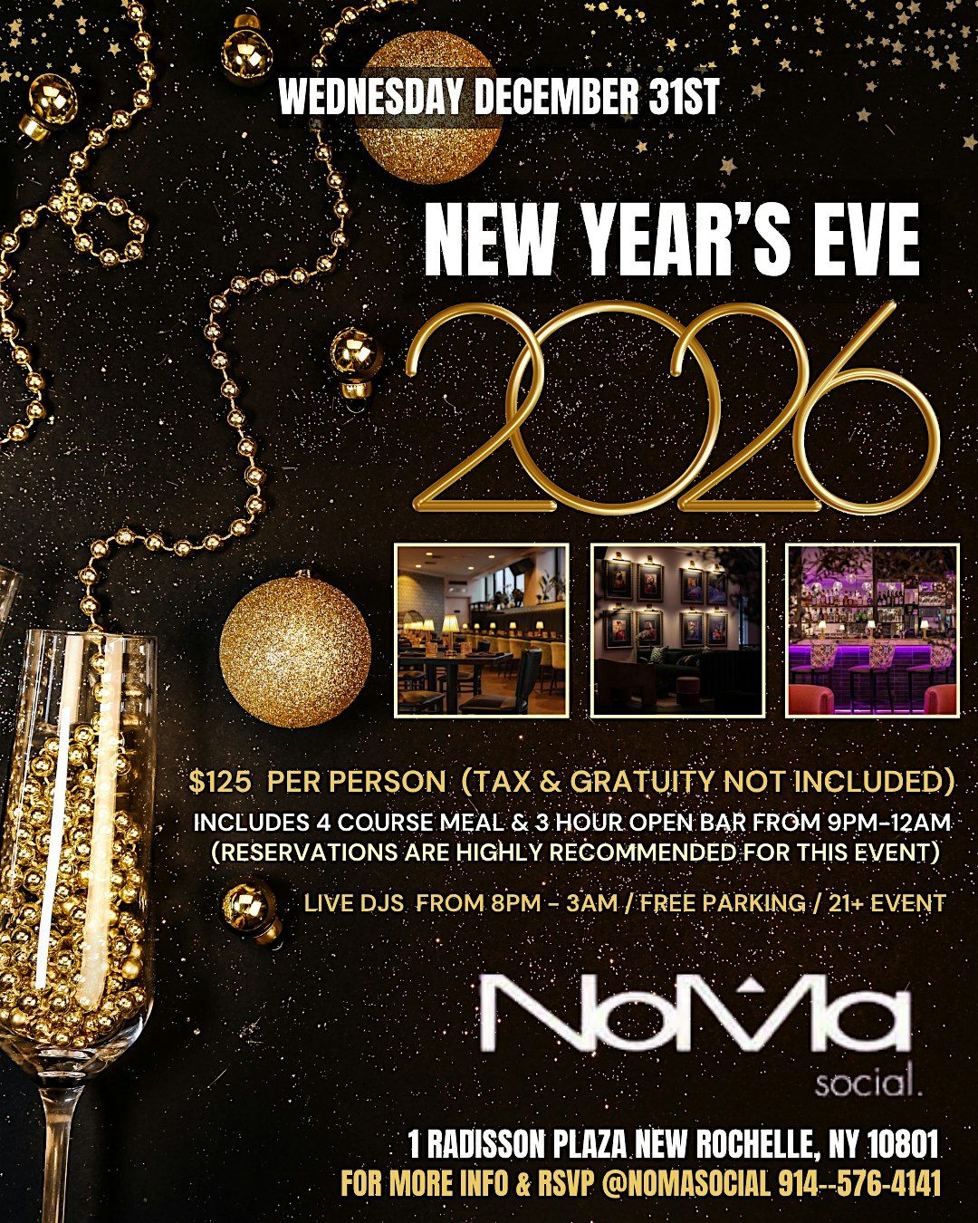 New Years Eve 2026 Live @ NoMa Social (Hosted By Angel G), 31 December | Event in New Rochelle | AllEvents