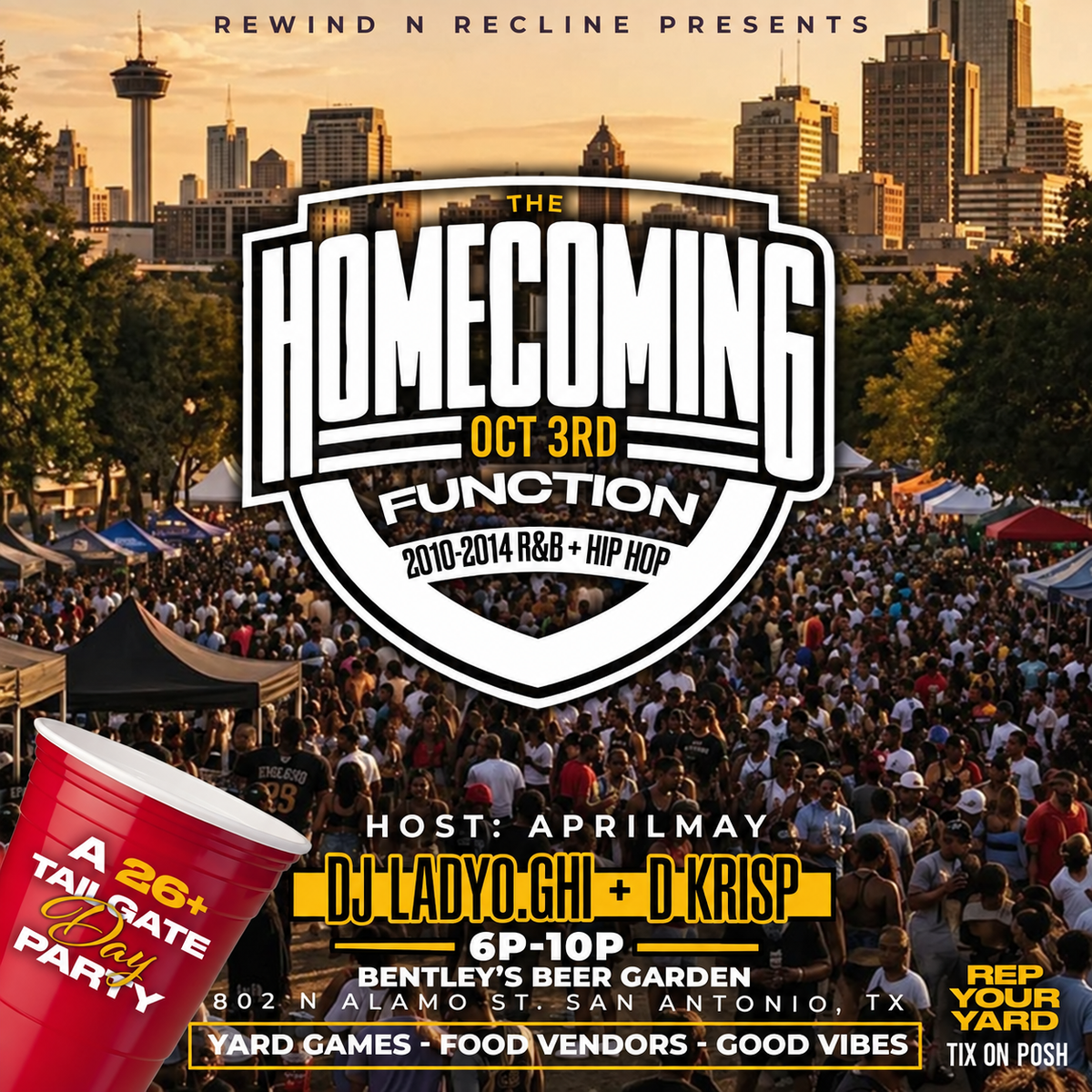 Rewind N’ Recline Presents: The Homecoming Function, Bentleys Beer ...