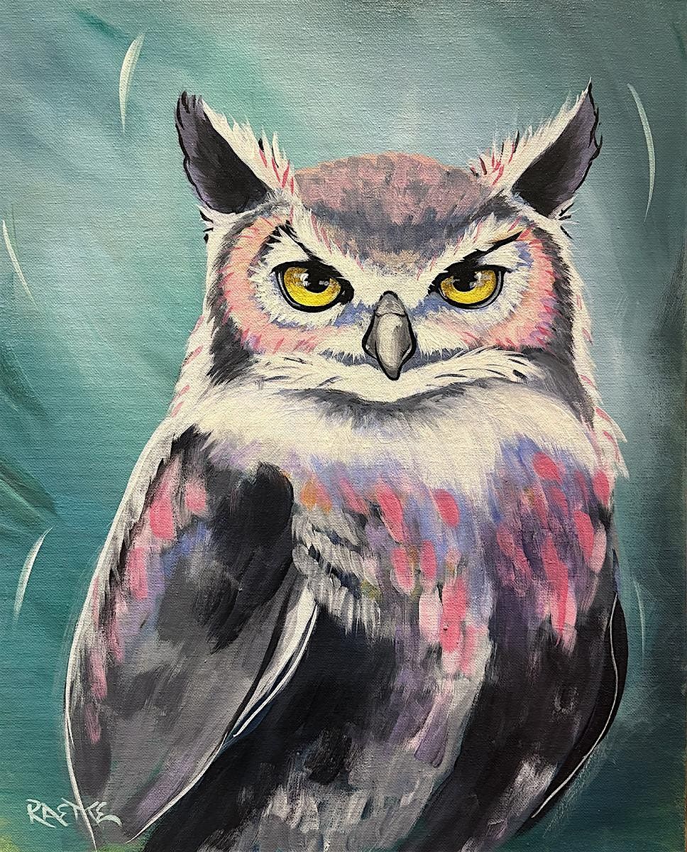 Owl - Tipsy Brush Painting Party!, 21 February | Event in Kila | AllEvents