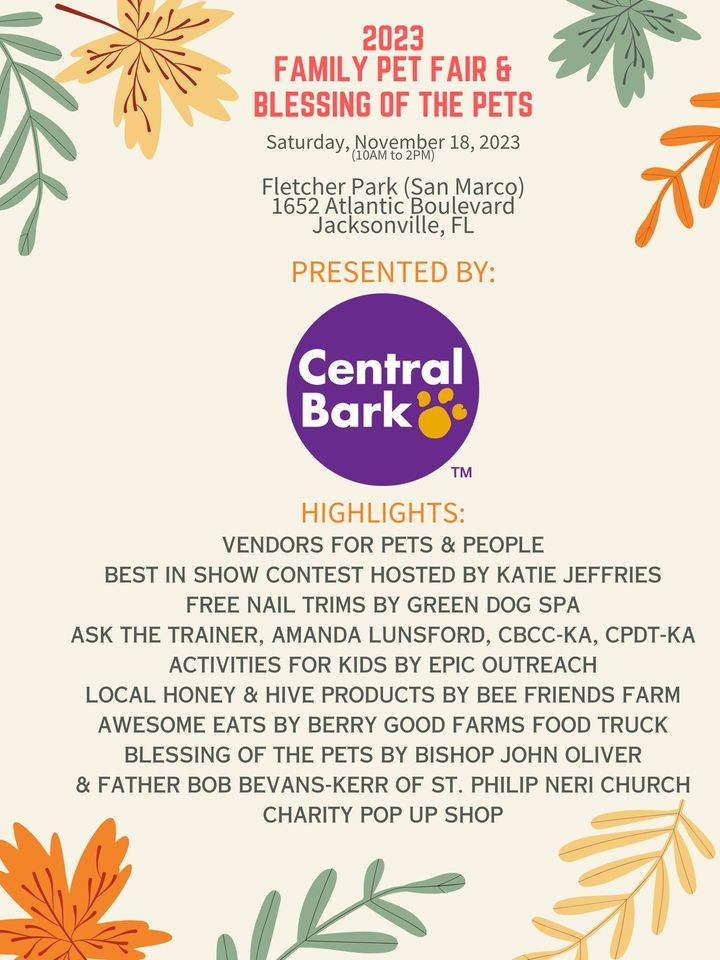 2023 Family Pet Fair and Blessing of the Pets, Fletcher Park