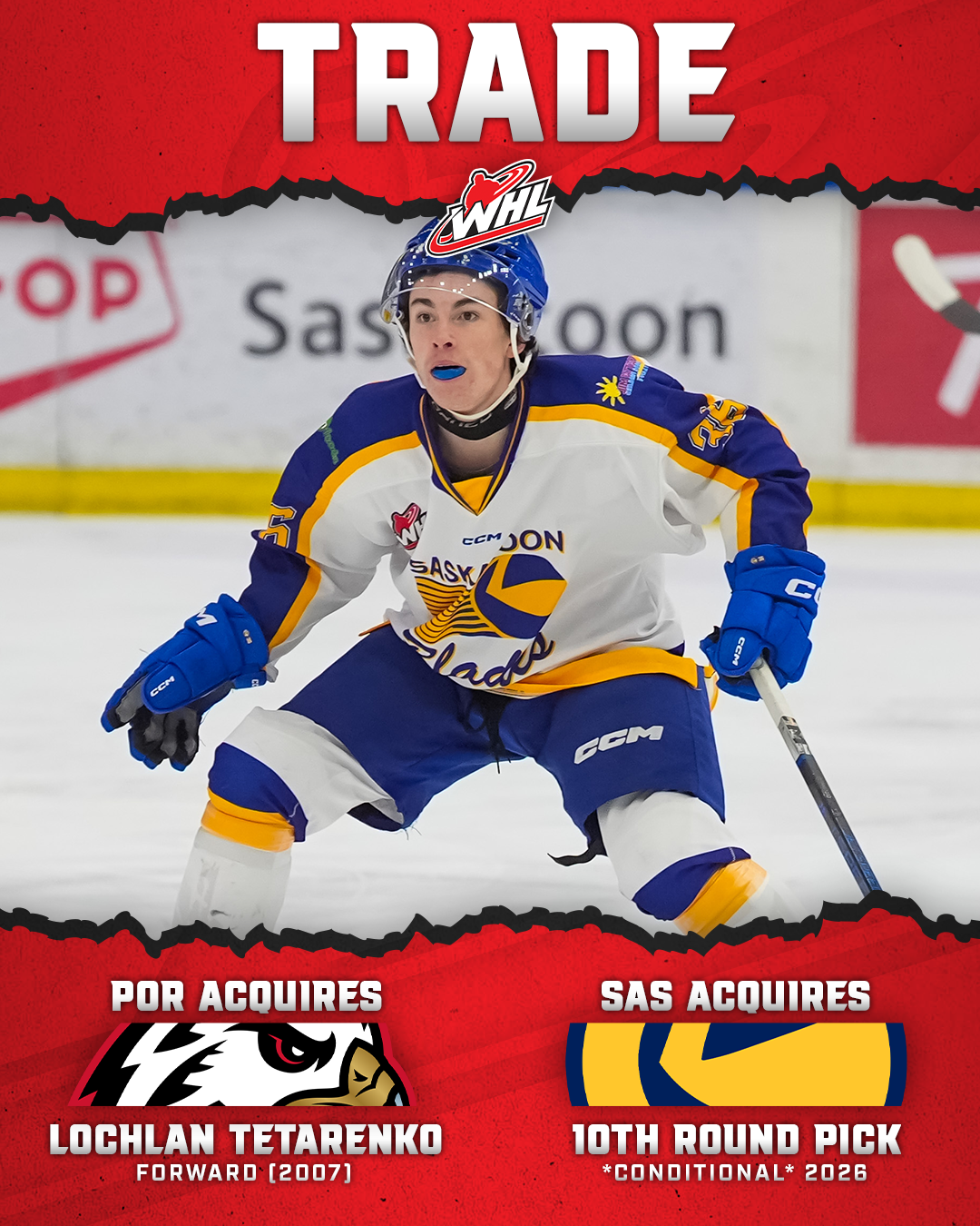 Saskatoon Blades at Portland Winterhawks at Veterans Memorial Coliseum - Portland, 25 October | Event in Portland