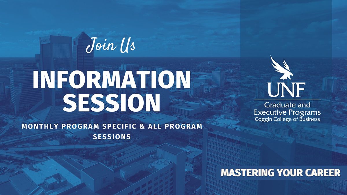 Unf Coggin Graduate Programs Information Session October 22 To November 17 Online Event Allevents In Unf Fall Festival 2022