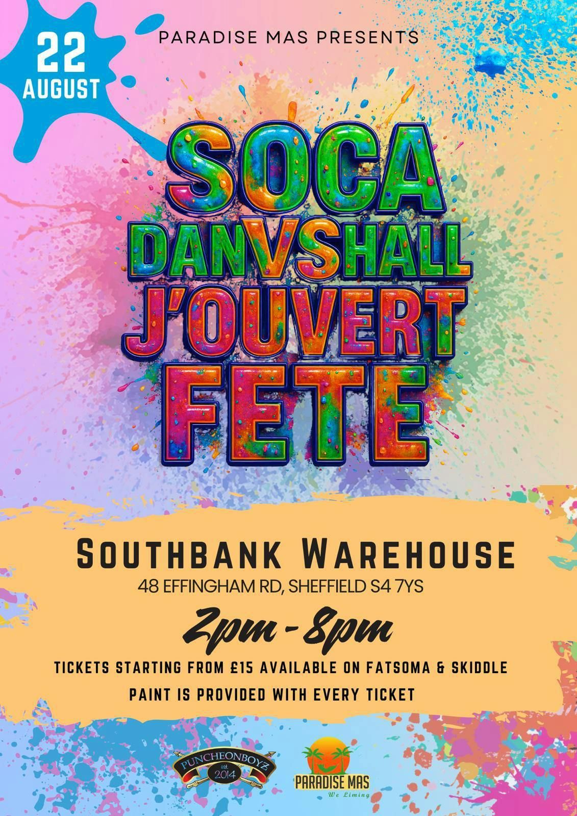 Soca vs Dancehall – Taste of Carnival J’ouvert Fête, 22 August | Event in Sheffield | AllEvents