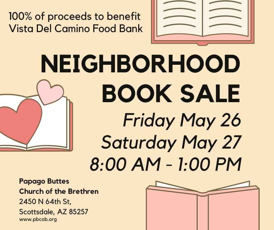 Neighborhood Book Sale, Papago Buttes Church of the Brethren