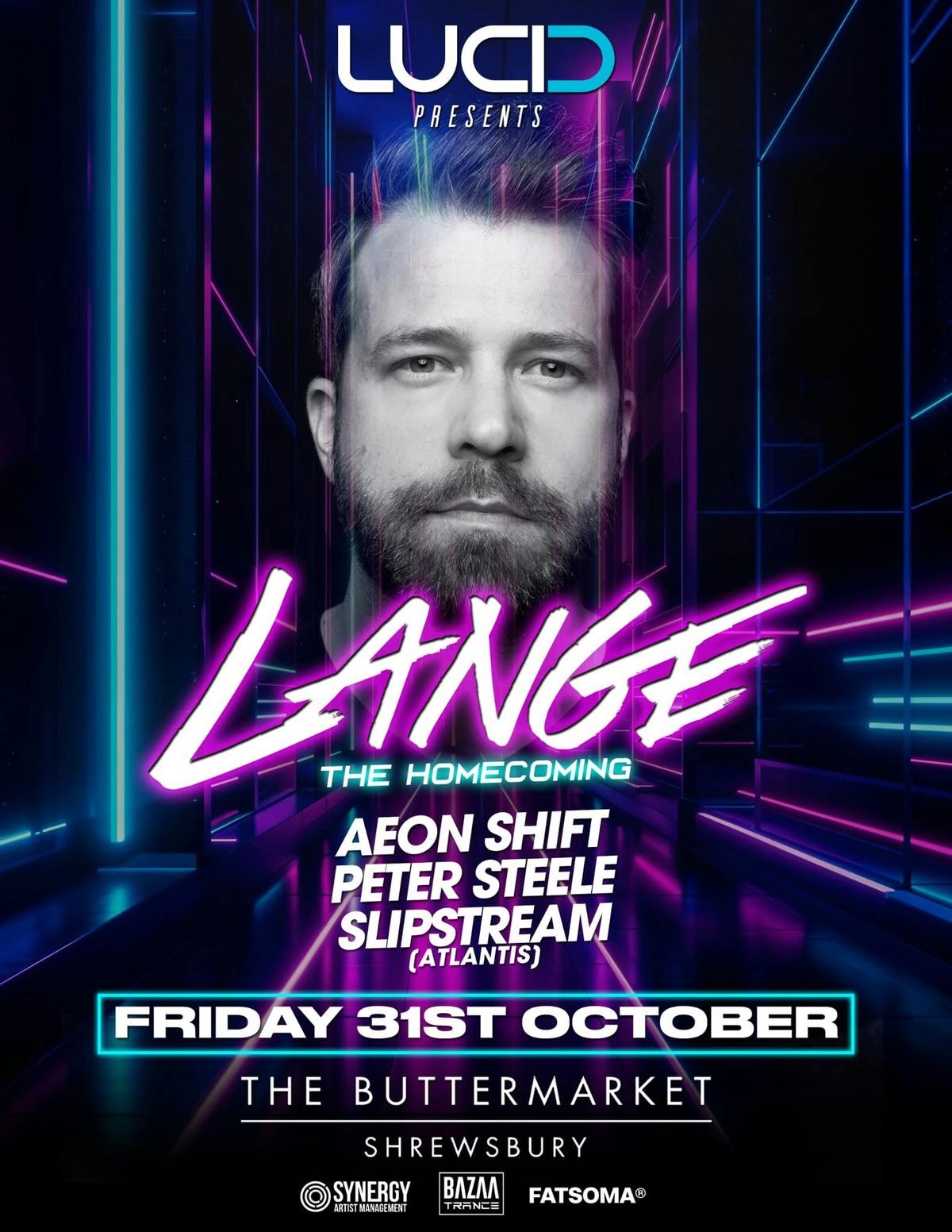 LUCID : LANGE (The Homecoming) : Fri 31st Oct : Aeon Shift : Peter Steele : Slipstream : Shrewsbury, 31 October