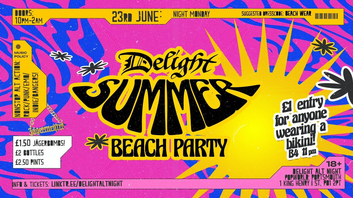 Delight: the summer beach party | Event in Gosport | AllEvents