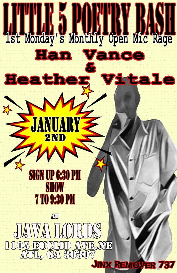 L5Poetry Bash, Java Lords, Atlanta, 2 January 2023 | AllEvents.in