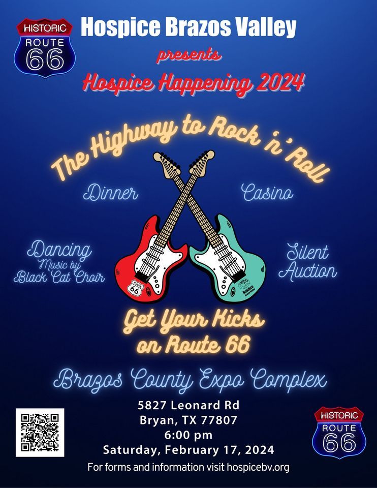Hospice Happening 2025 The Highway to Rock n Roll, Brazos County Expo