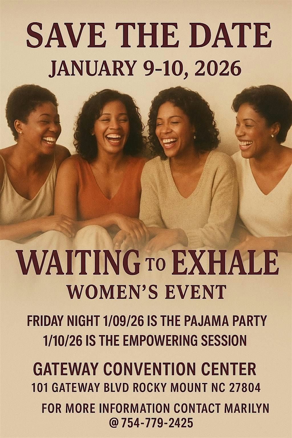 Waiting to Exhale Women's Event, 9 January | Event in Rocky Mount | AllEvents