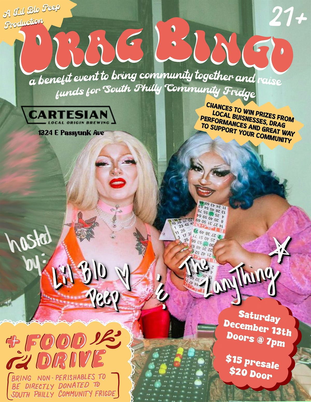 Drag Bingo for Benefit at Cartesian Brewing, 13 December | Event in Philadelphia | AllEvents