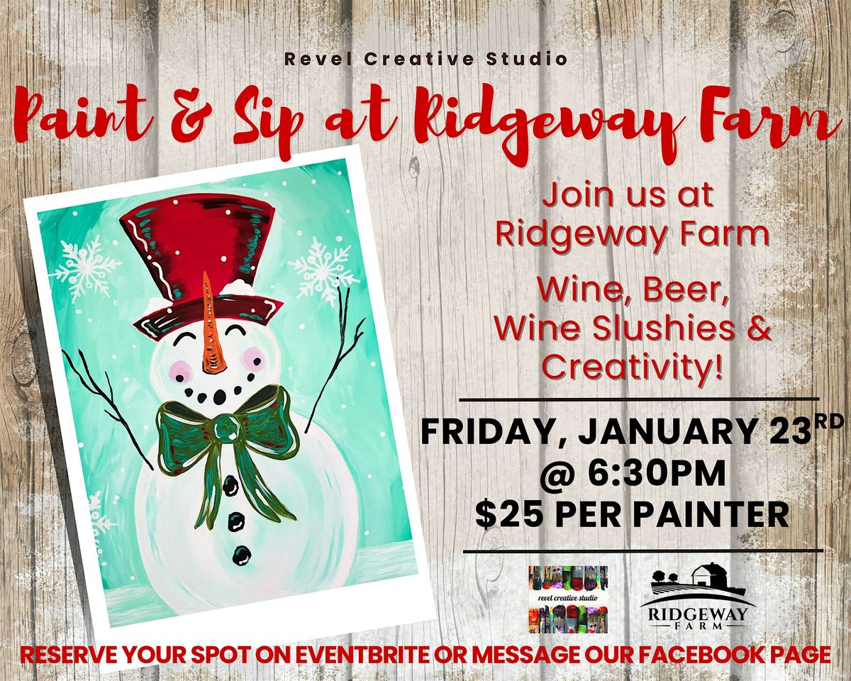 Paint & Sip at Ridgeway Farm | Wine, Beer & Guided Painting