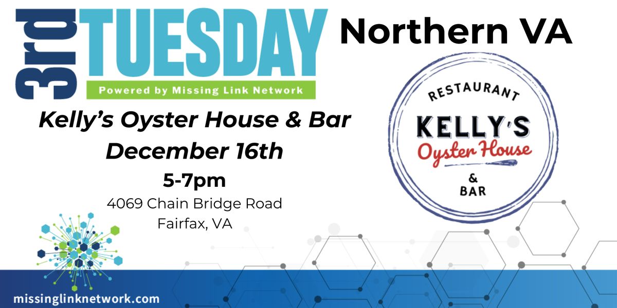 3rd Tuesday Networking, Powered by Missing Link Network, Northern VA., 16 December | Event in Fairfax | AllEvents