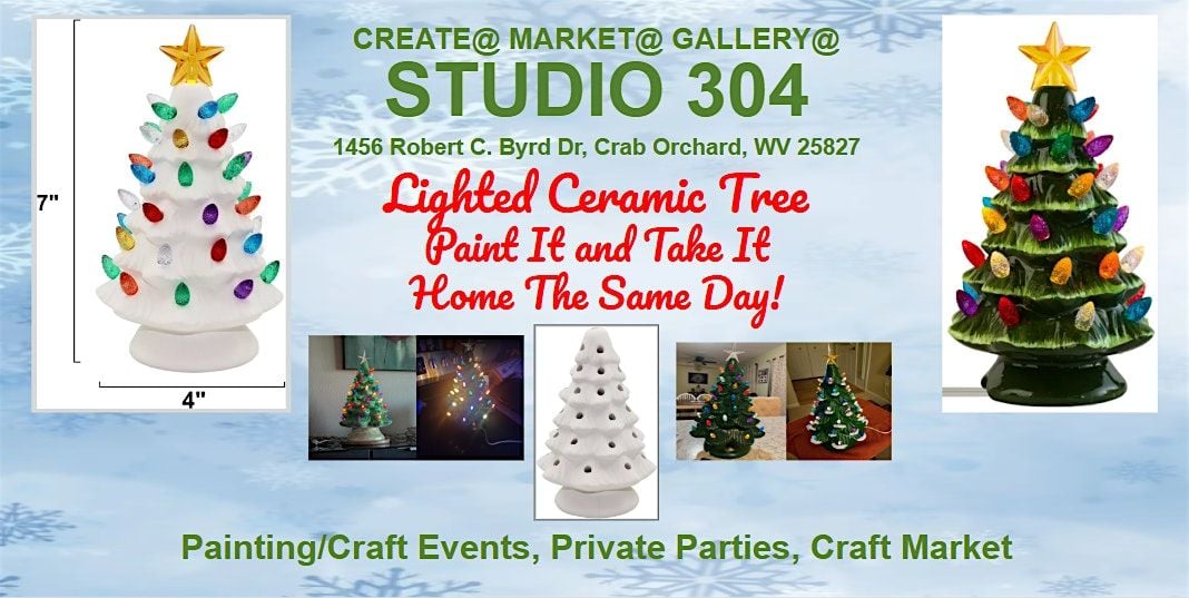 Ceramic  Lighted Vintage Christmas Tree Workshop | Event in Crab Orchard | AllEvents