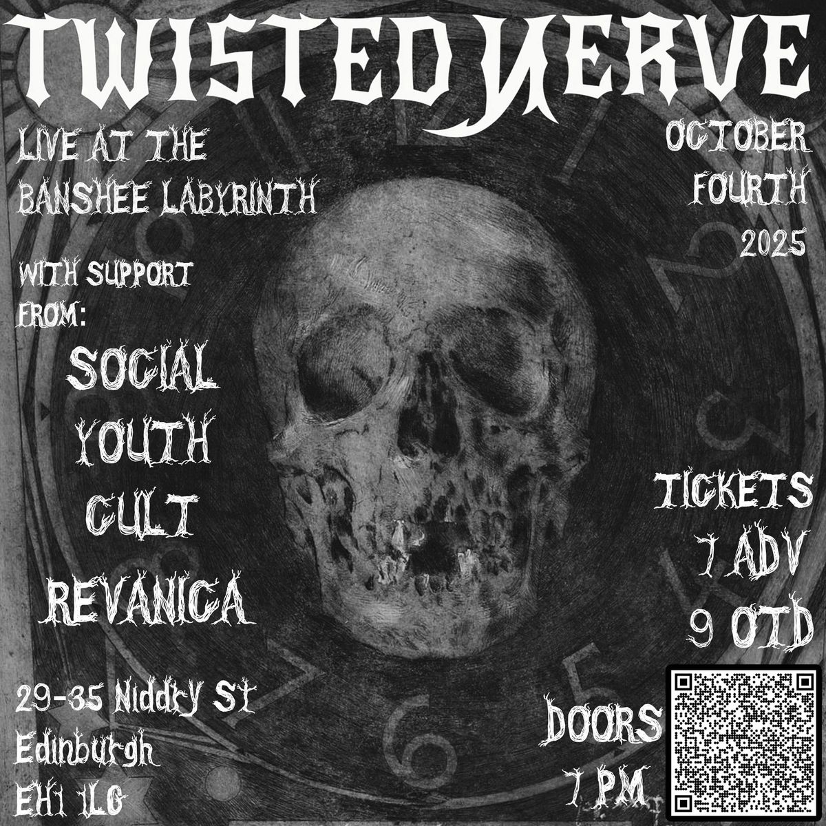 Twisted Nerve + Social Youth Cult + Revanica @ Banshee's Labyrinth, Edinburgh, 4 October | Event in Edinburgh