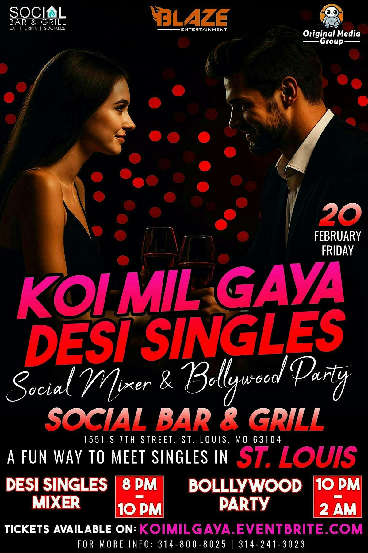 KOI MIL GAYA DESI SOCIAL MIXER & BOLLYWOOD PARTY IN STL