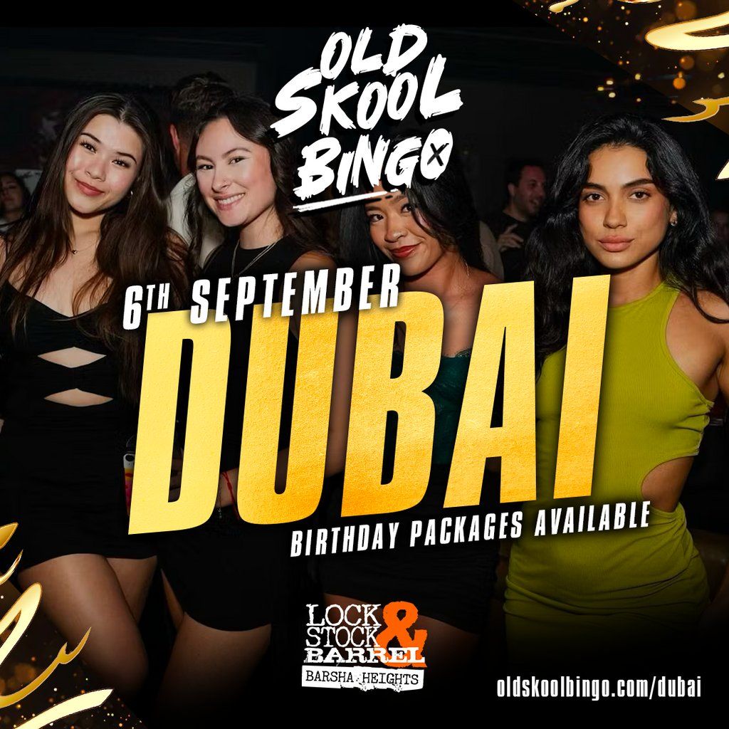 Old Skool Bingo Saturday 6th September DUBAI, 6 September | Event in Dubai | AllEvents