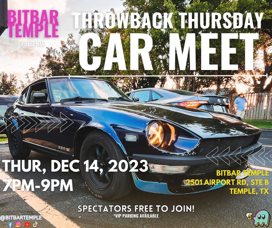 Throwback Thursday Car Meet, BitBar Temple, 14 December 2023 | AllEvents