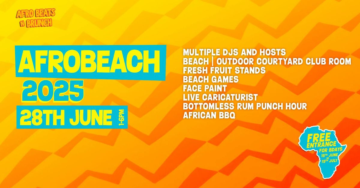 AfroBeach 2025: The Beach Comes To Brixton, 28 June | Event in London | AllEvents