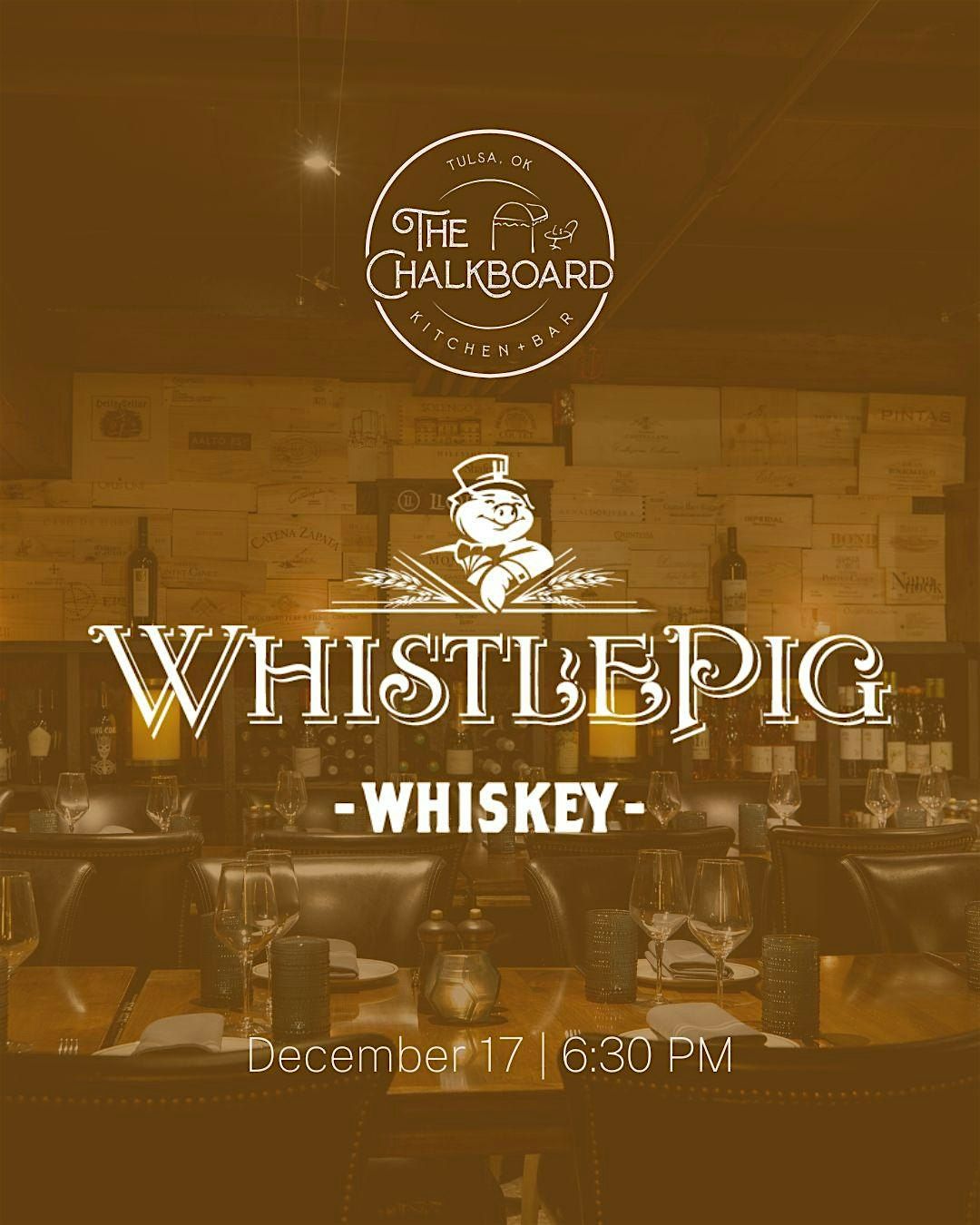 Whistlepig Whiskey Dinner at The Chalkboard, 17 December | Event in Tulsa | AllEvents