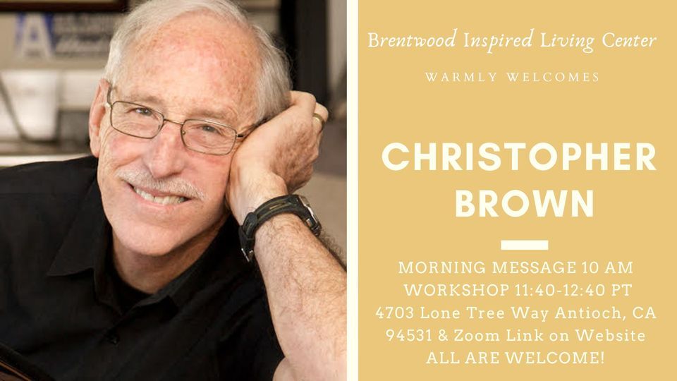 IN PERSON With Christopher Brown, Antioch Community Center, 3